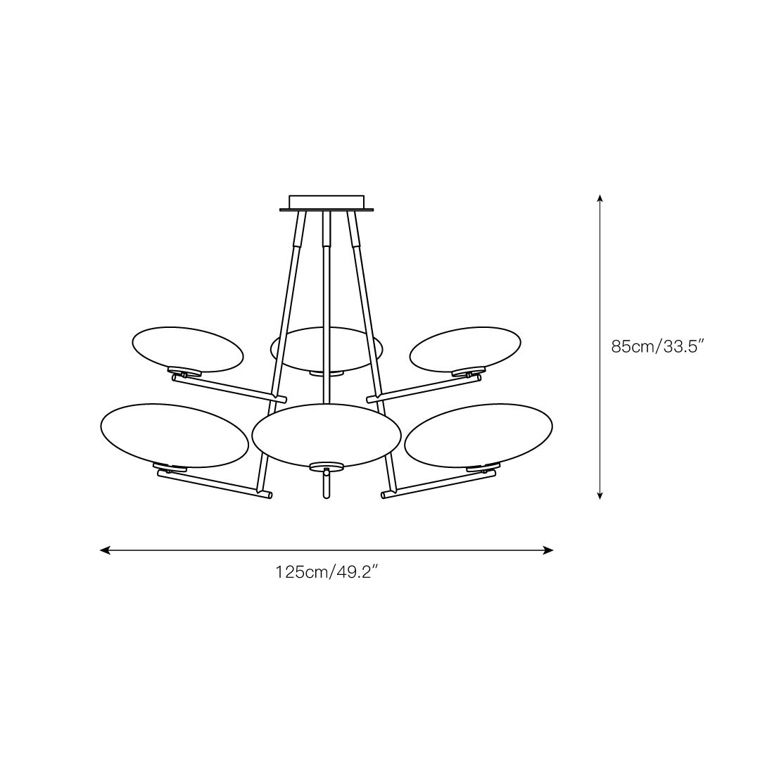 Umirarae Lampe de Plafond en Laiton et Verre Créativité Individuelle