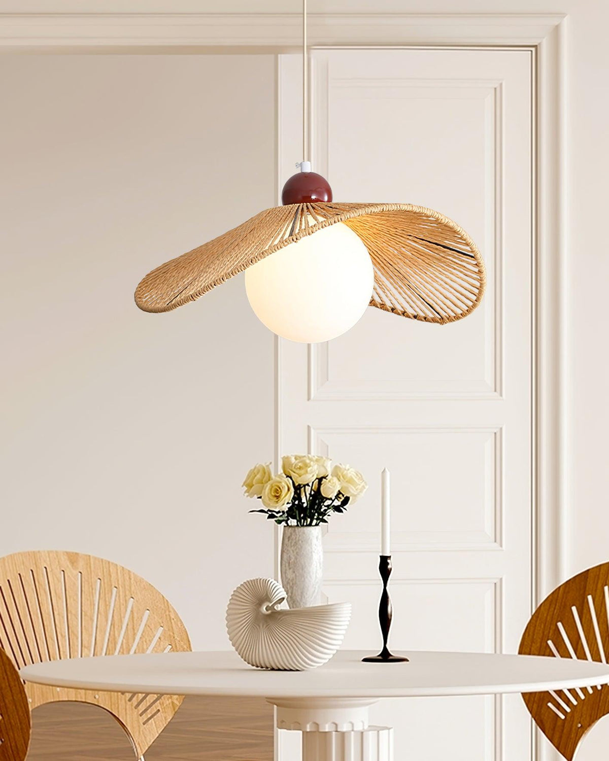 Hikari Lampe Suspension Bois Moderne