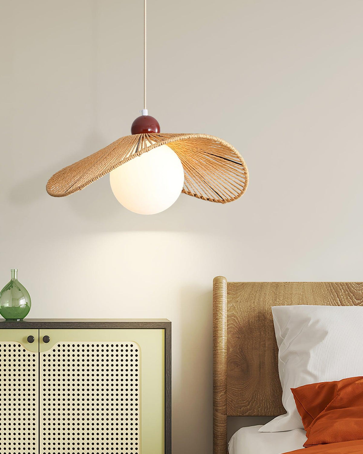 Hikari Lampe Suspension Bois Moderne