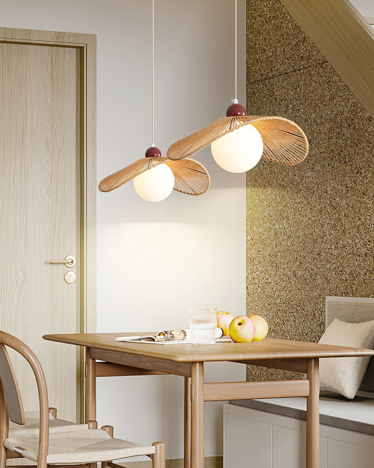 Hikari Lampe Suspension Bois Moderne