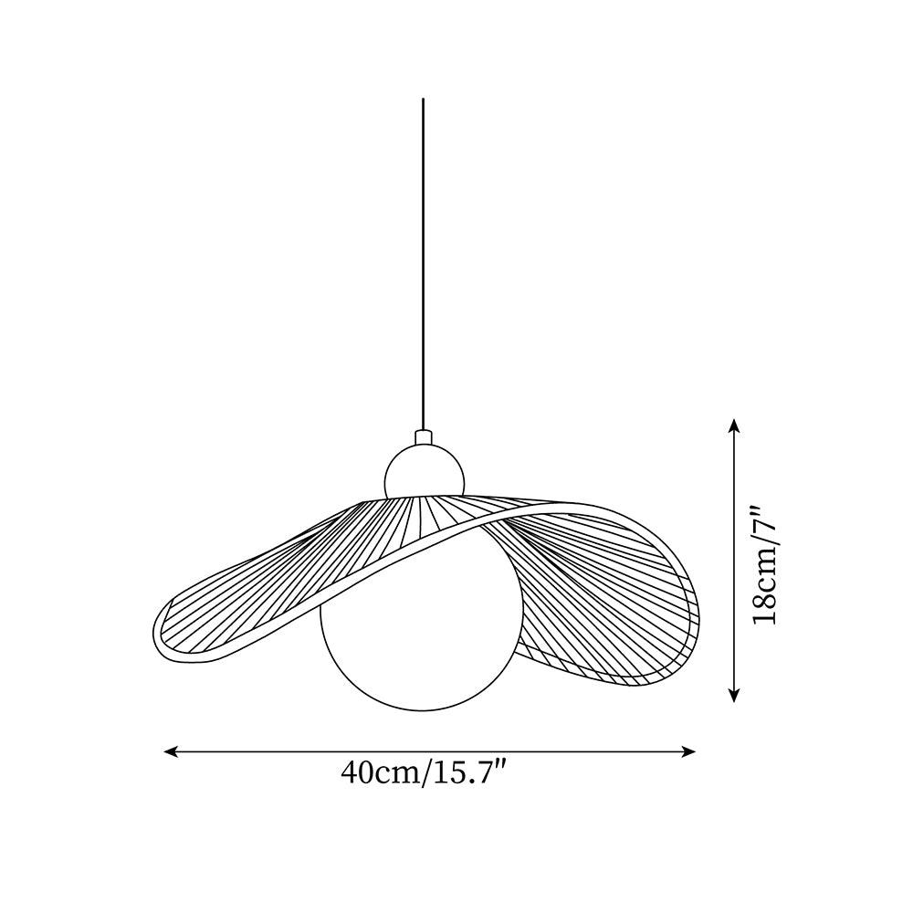 Hikari Lampe Suspension Bois Moderne