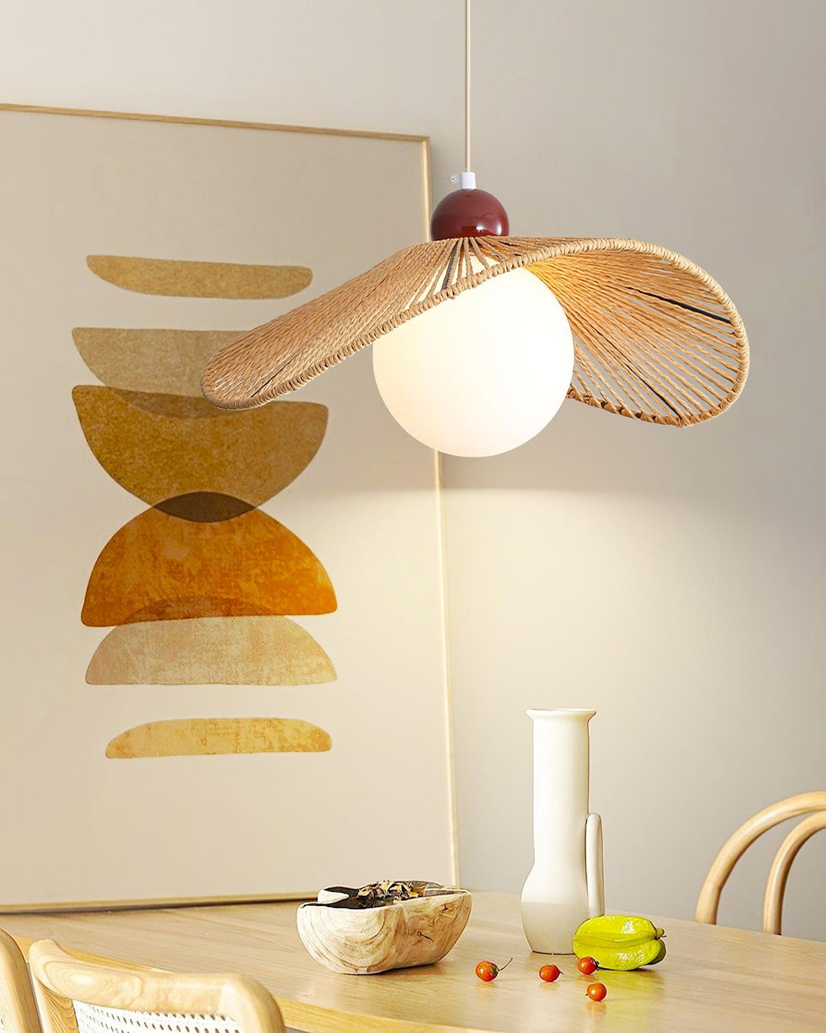 Hikari Lampe Suspension Bois Moderne
