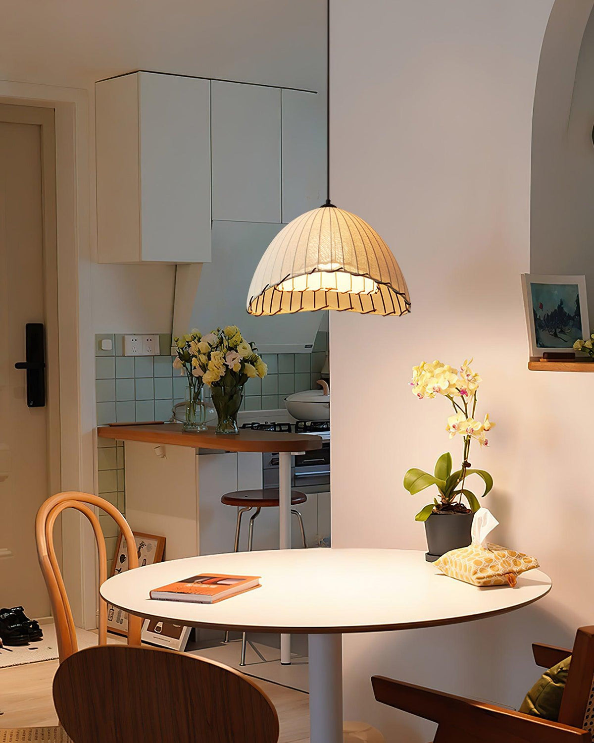 Eclipta Suspension en Lin Tissu