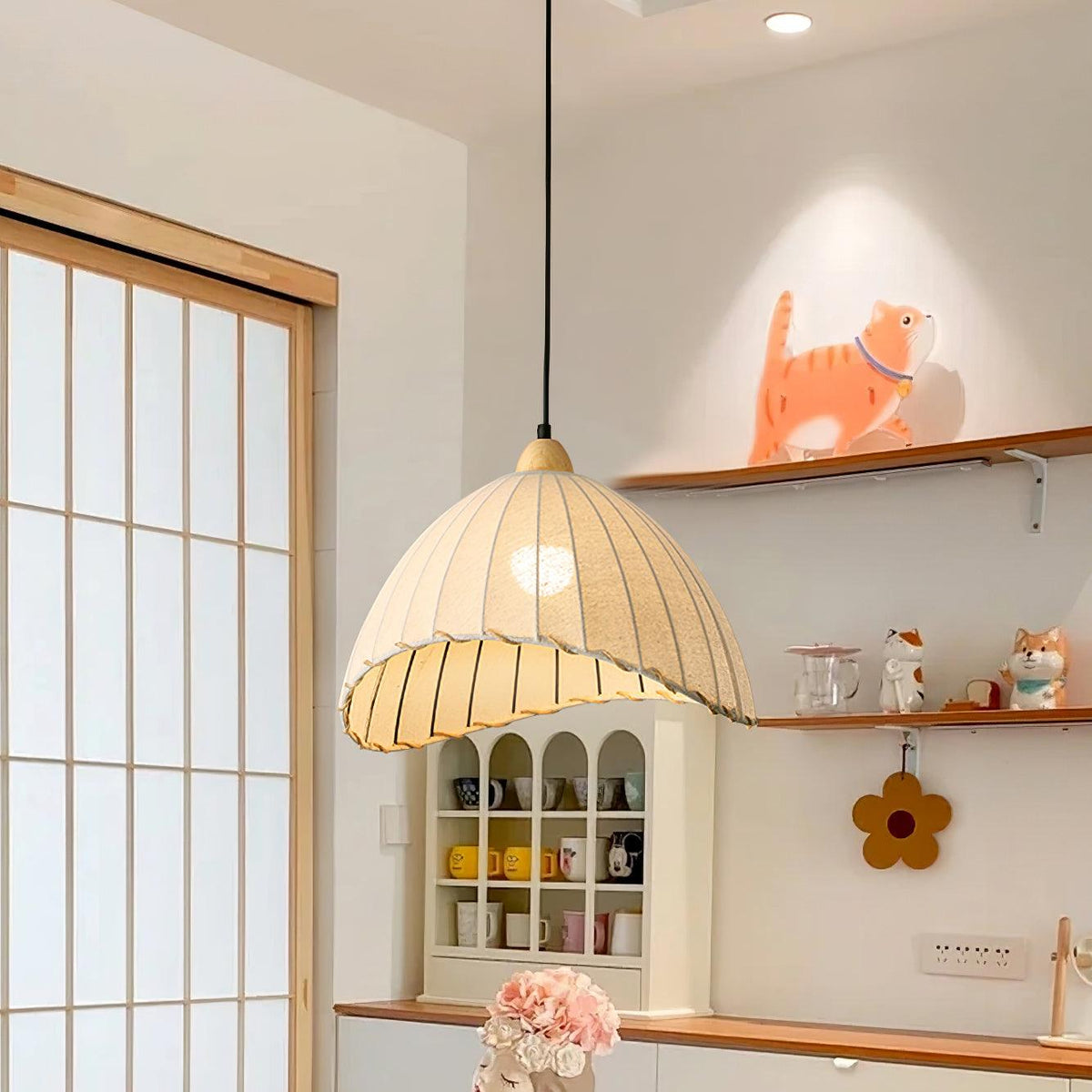 Eclipta Suspension en Lin Tissu