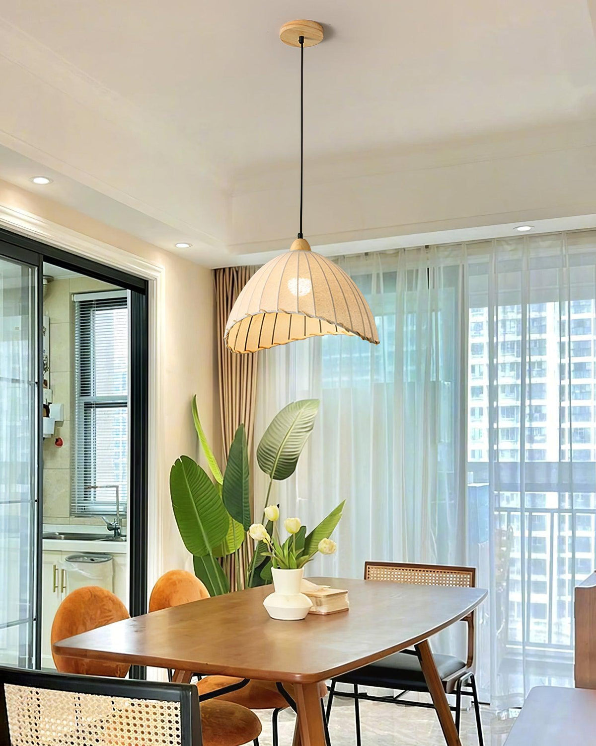 Eclipta Suspension en Lin Tissu