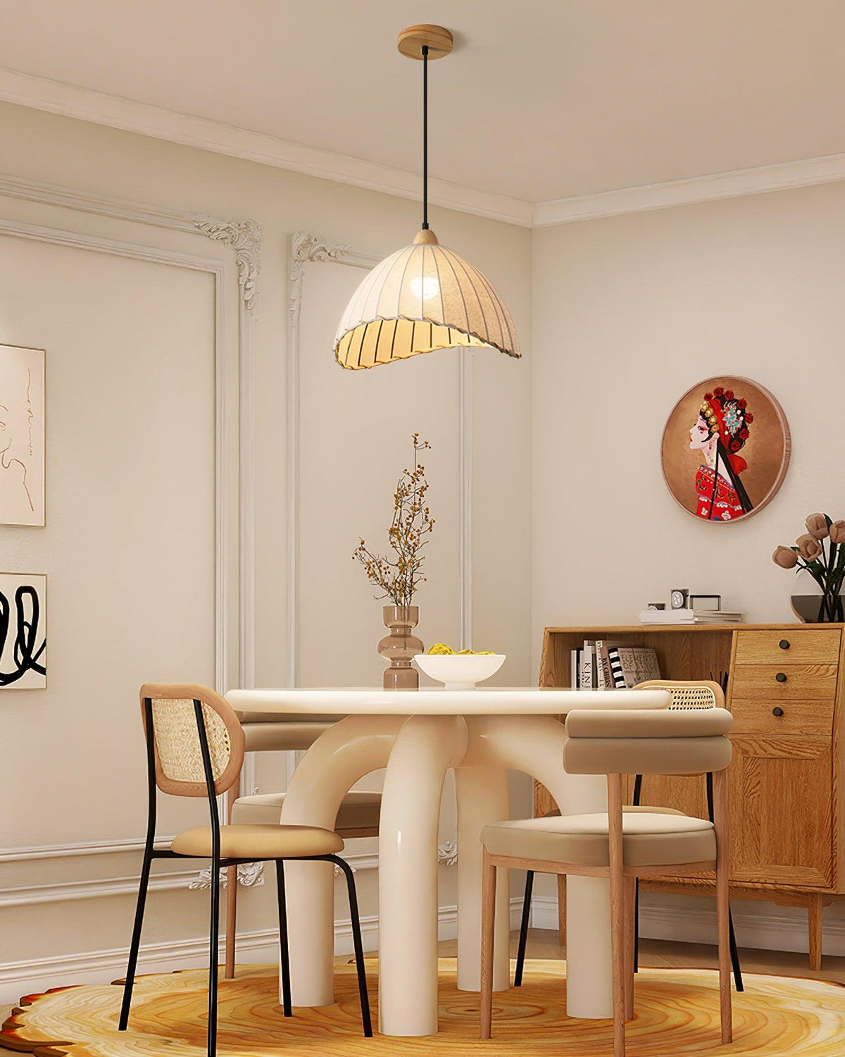 Eclipta Suspension en Lin Tissu