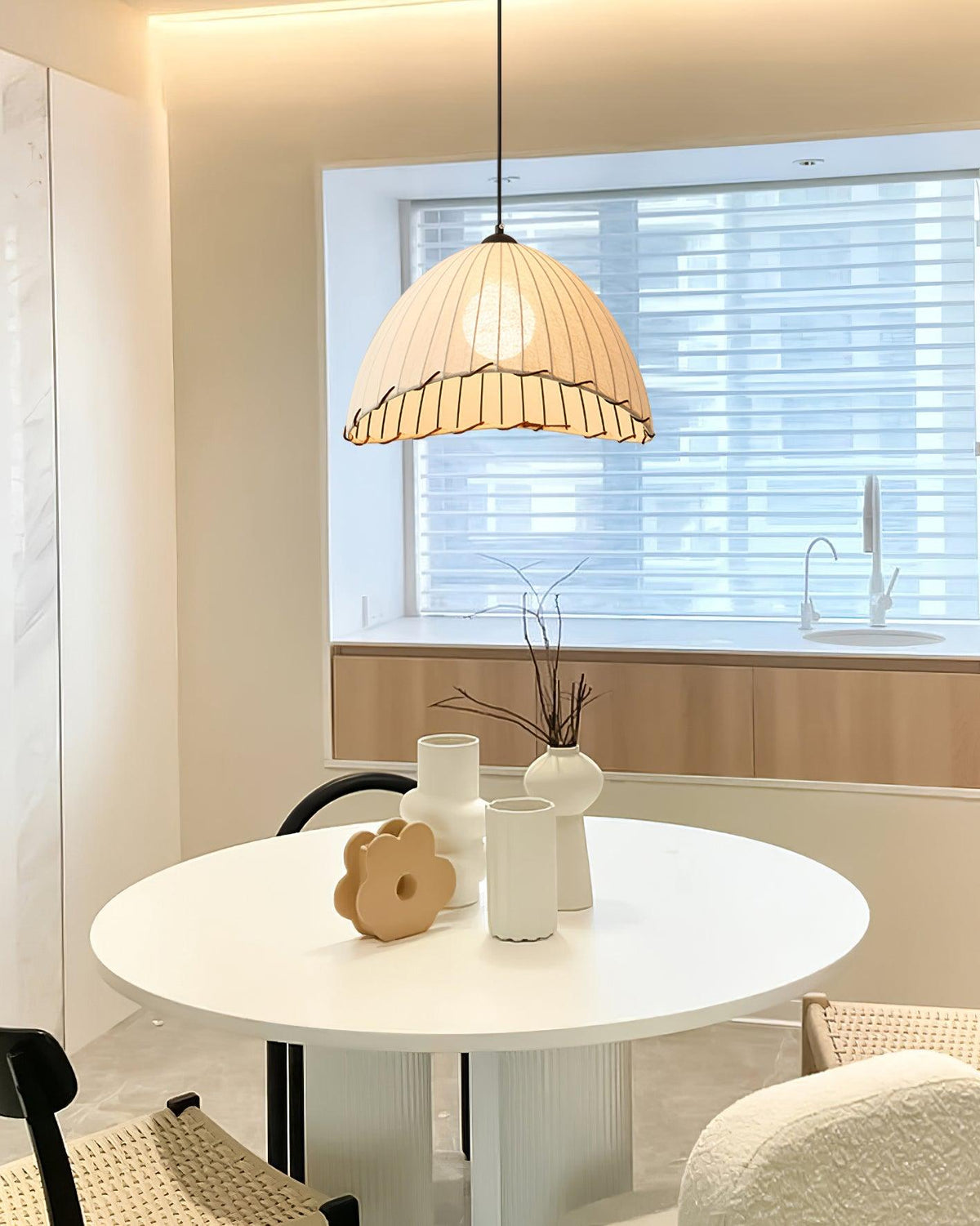 Eclipta Suspension en Lin Tissu