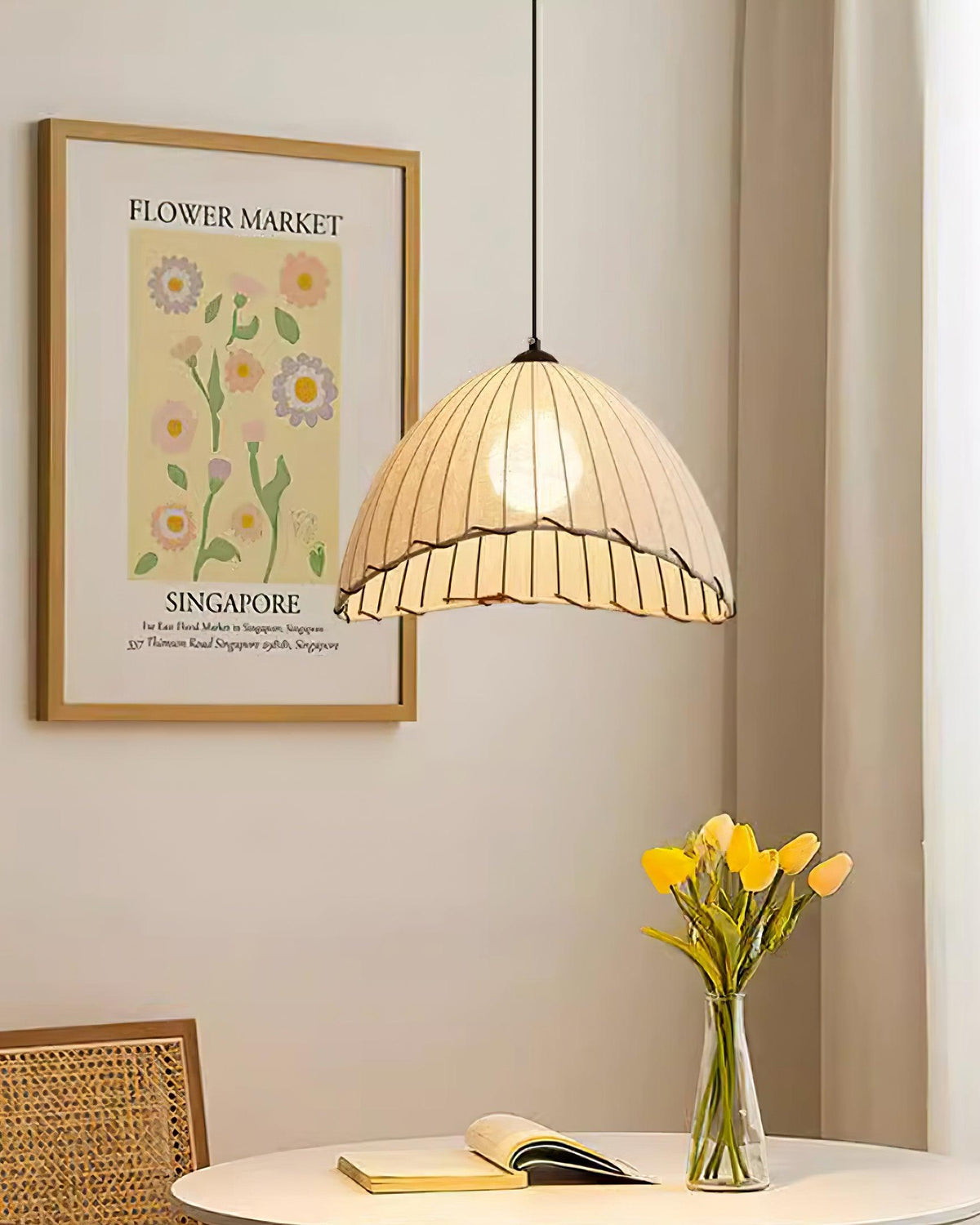 Eclipta Suspension en Lin Tissu