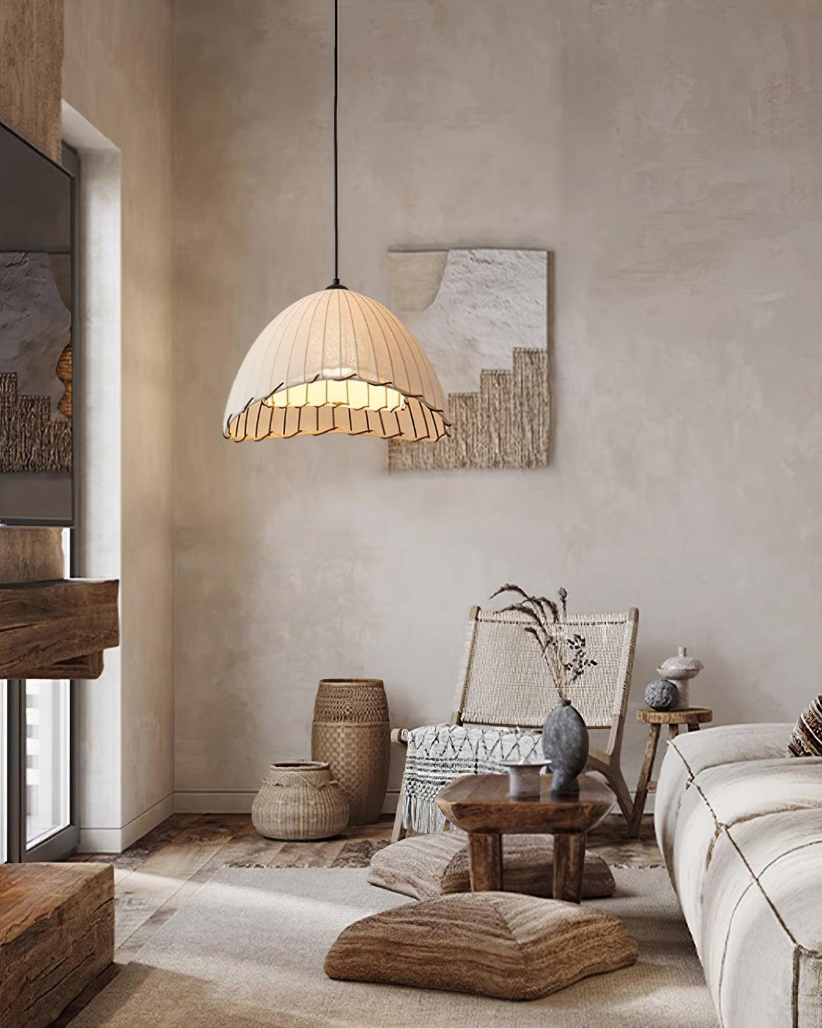 Eclipta Suspension en Lin Tissu