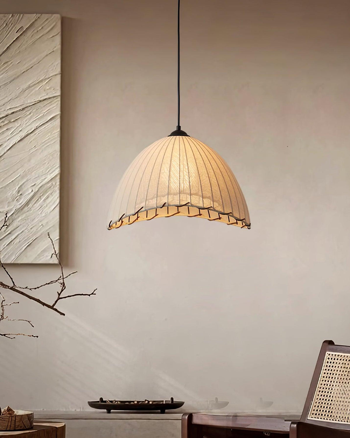 Eclipta Suspension en Lin Tissu