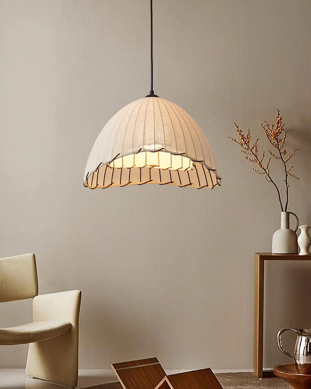 Eclipta Suspension en Lin Tissu