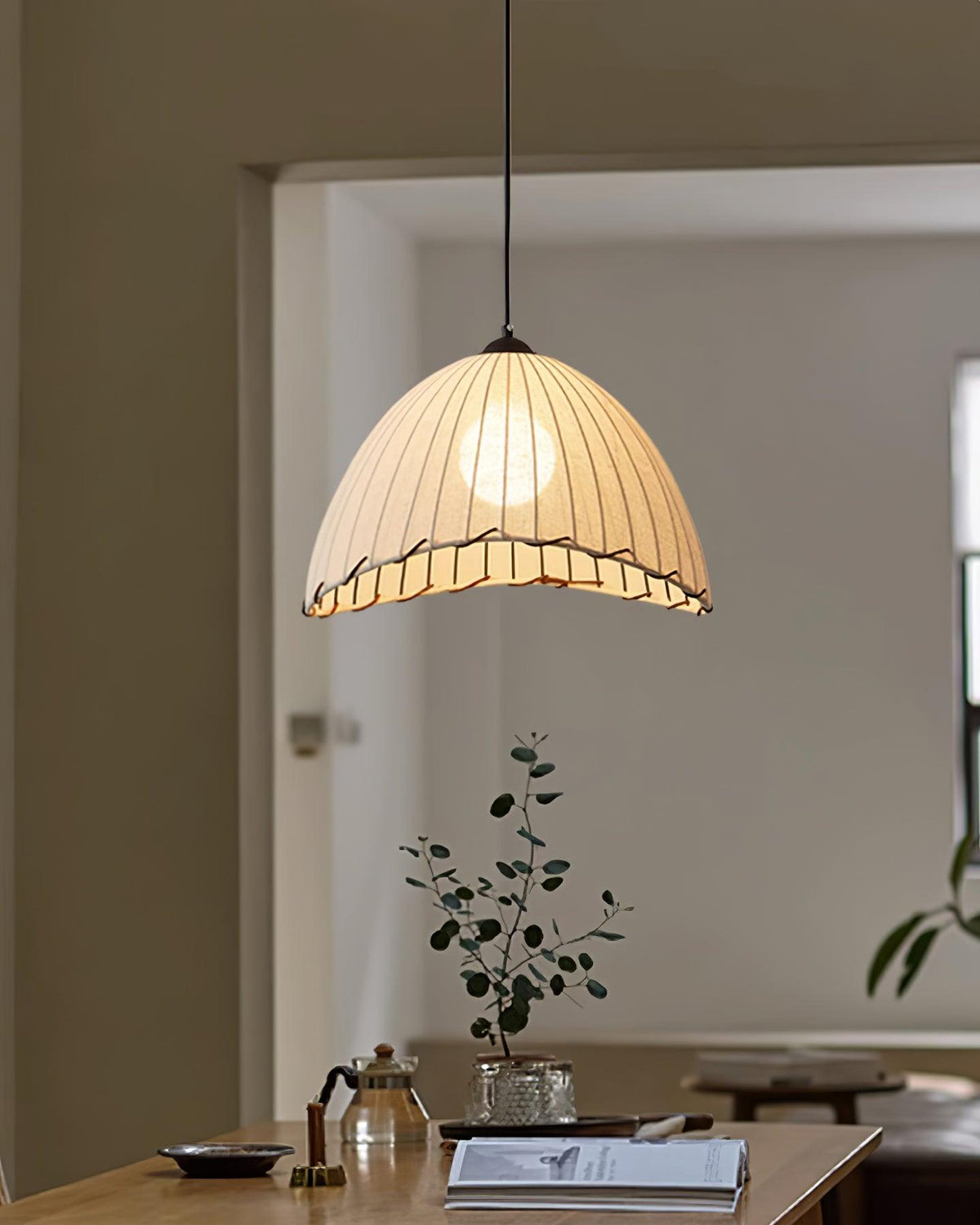 Eclipta Suspension en Lin Tissu