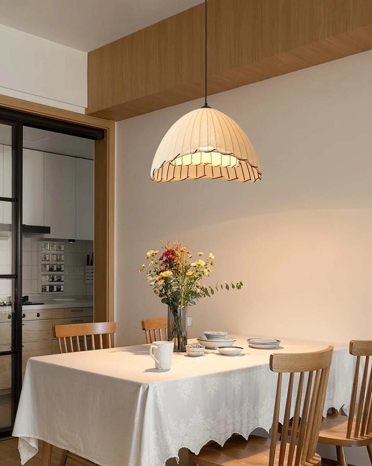 Eclipta Suspension en Lin Tissu