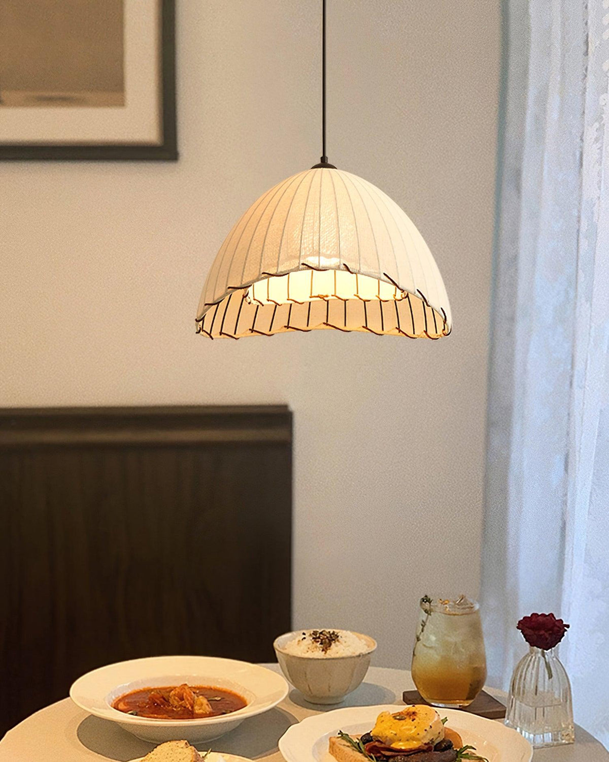 Eclipta Suspension en Lin Tissu