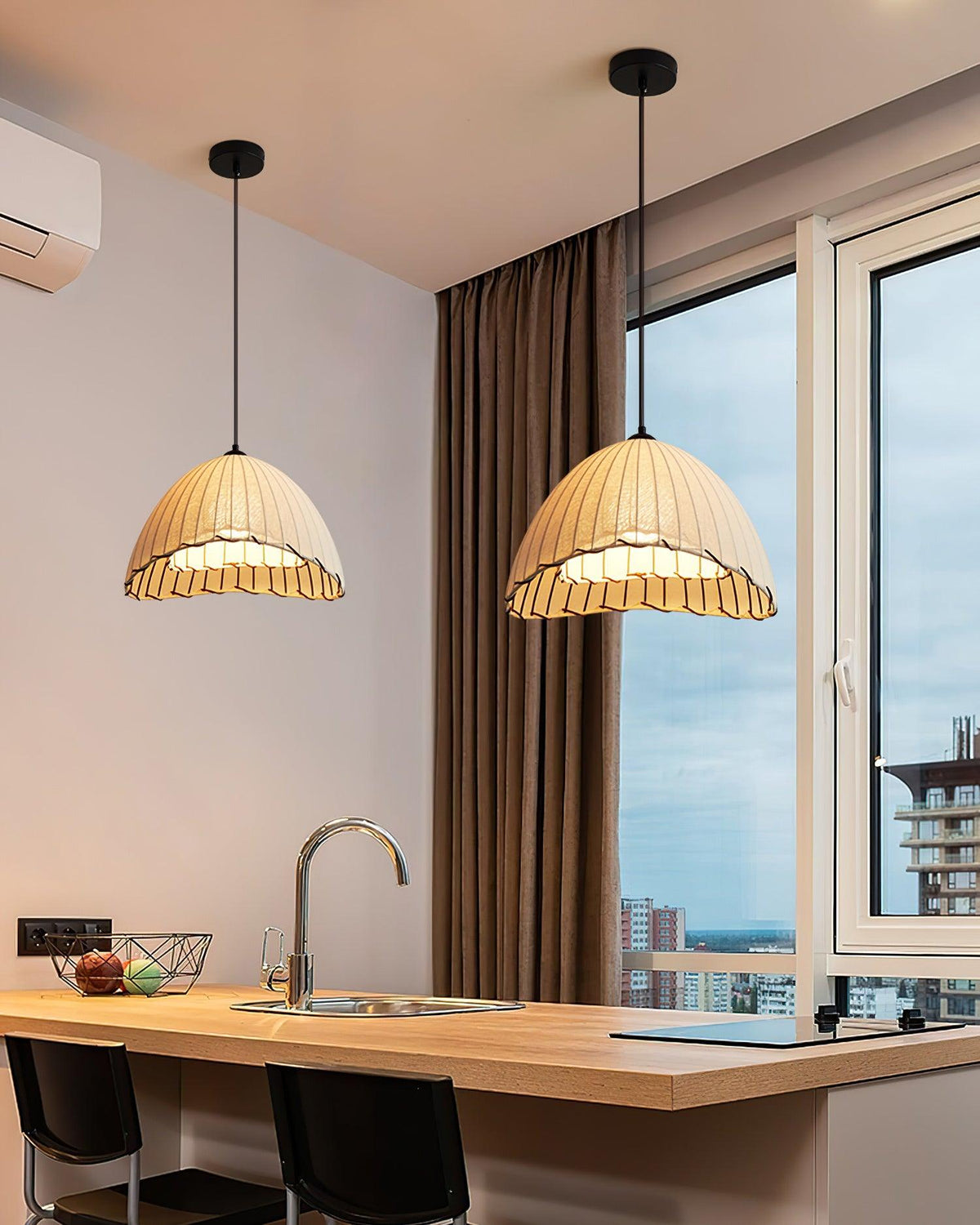 Eclipta Suspension en Lin Tissu