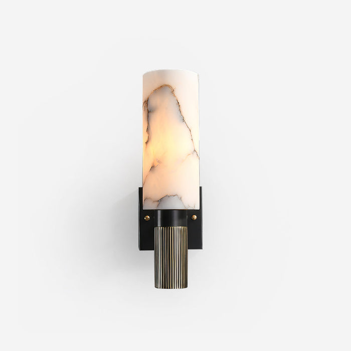 Luste Lampe Murale Cylindrique en Albâtre