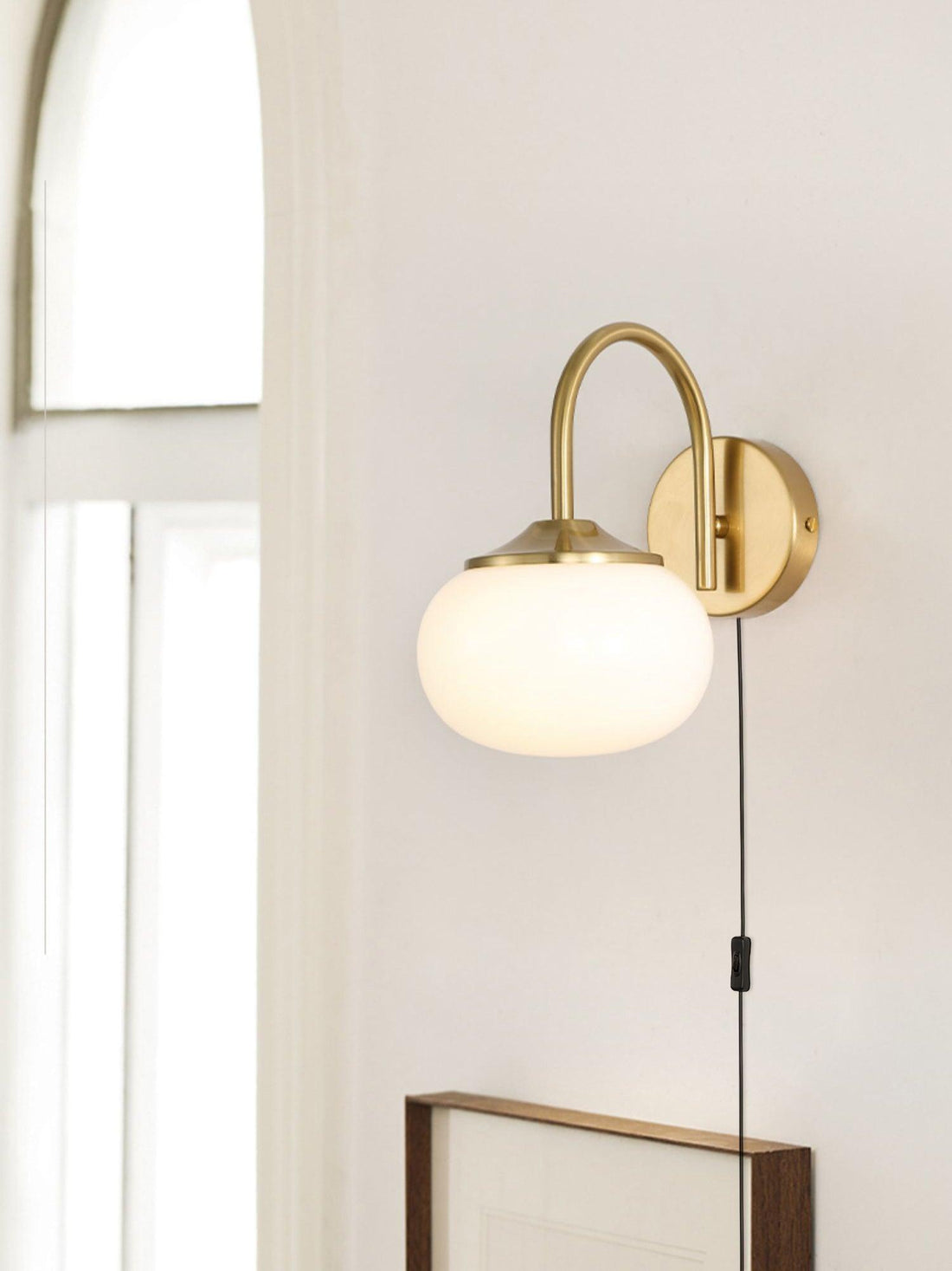 Dutiful Premium Nordic Art Plug-in Glass Sconce Wall Lamp