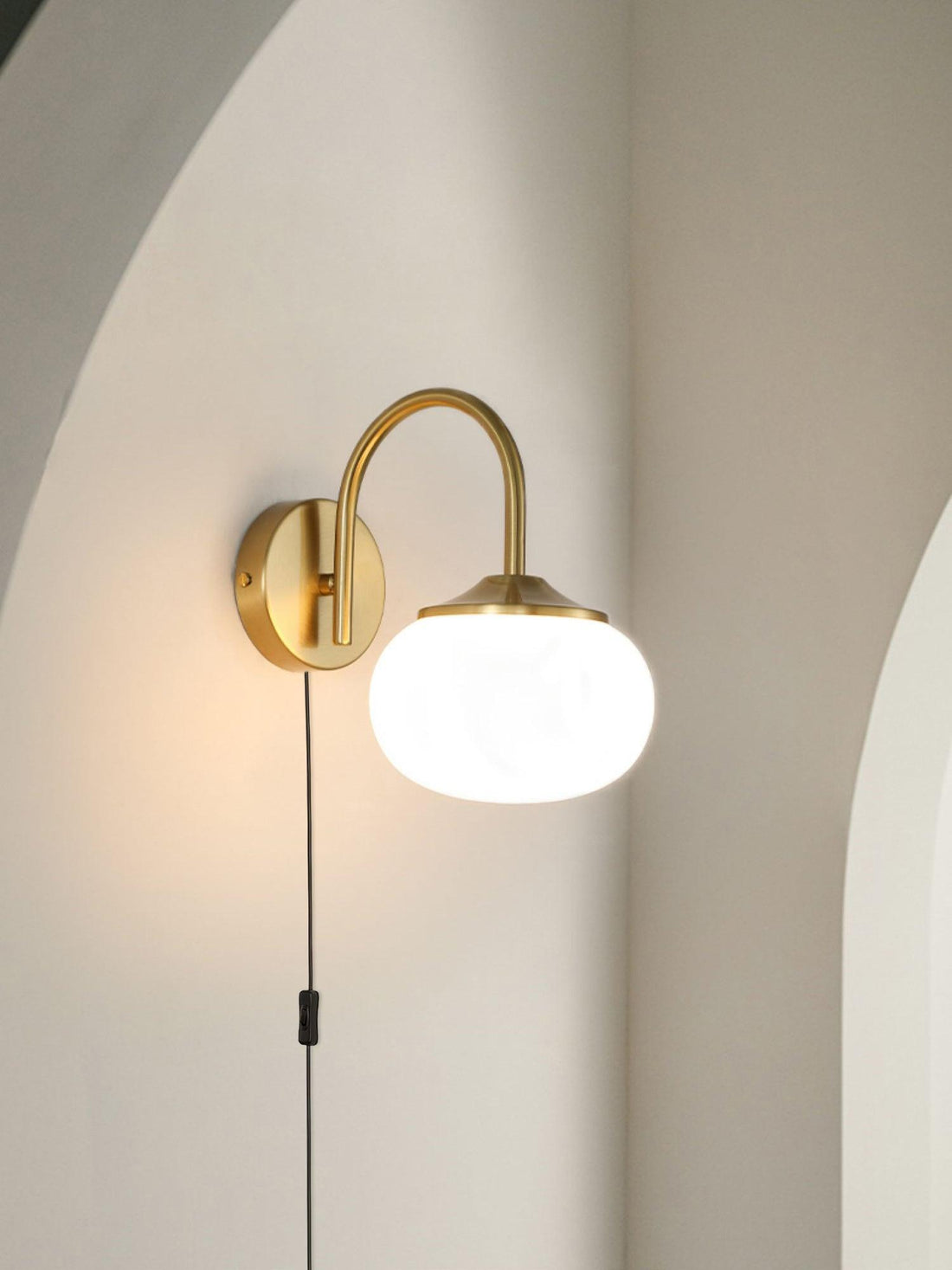 Dutiful Premium Nordic Art Plug-in Glass Sconce Wall Lamp