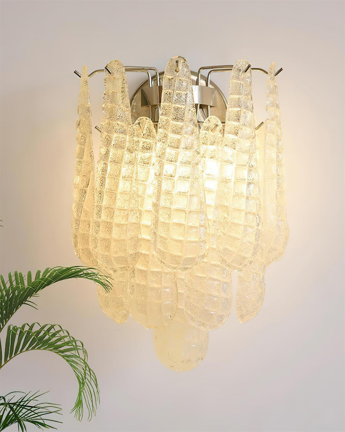 Mazzega Applique Murale Cascade en Verre en Forme de Goutte