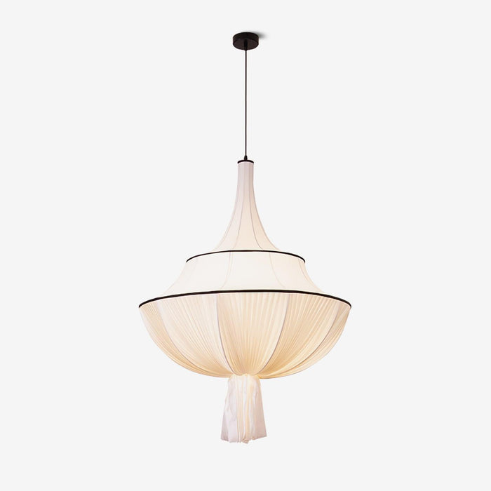 Meduse Lampe Suspendue Tissu Plissé Superposé