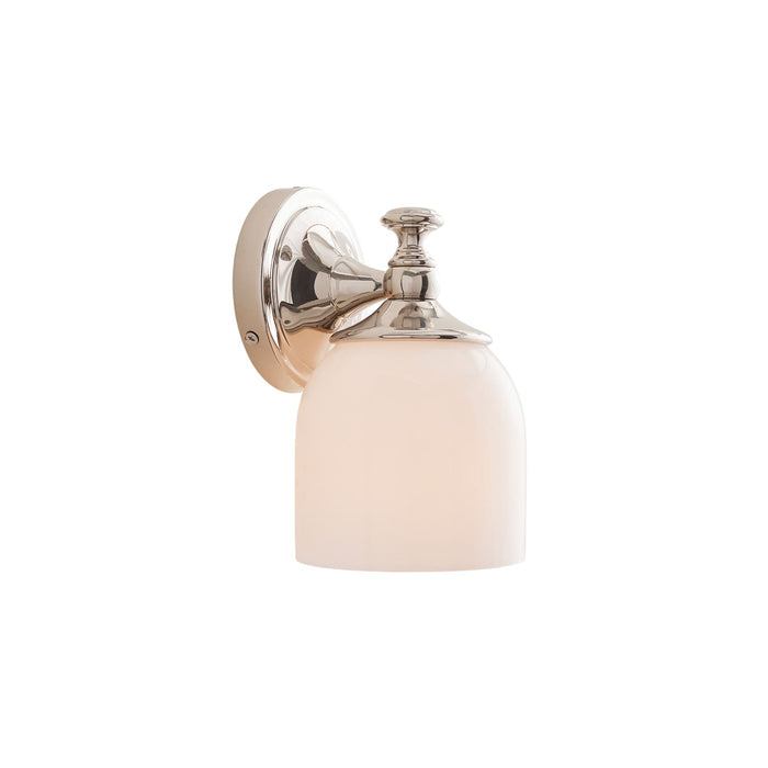 Lumen Sconce Mural Moderne Minimaliste à Bras Courts en Chrome Métal Verre