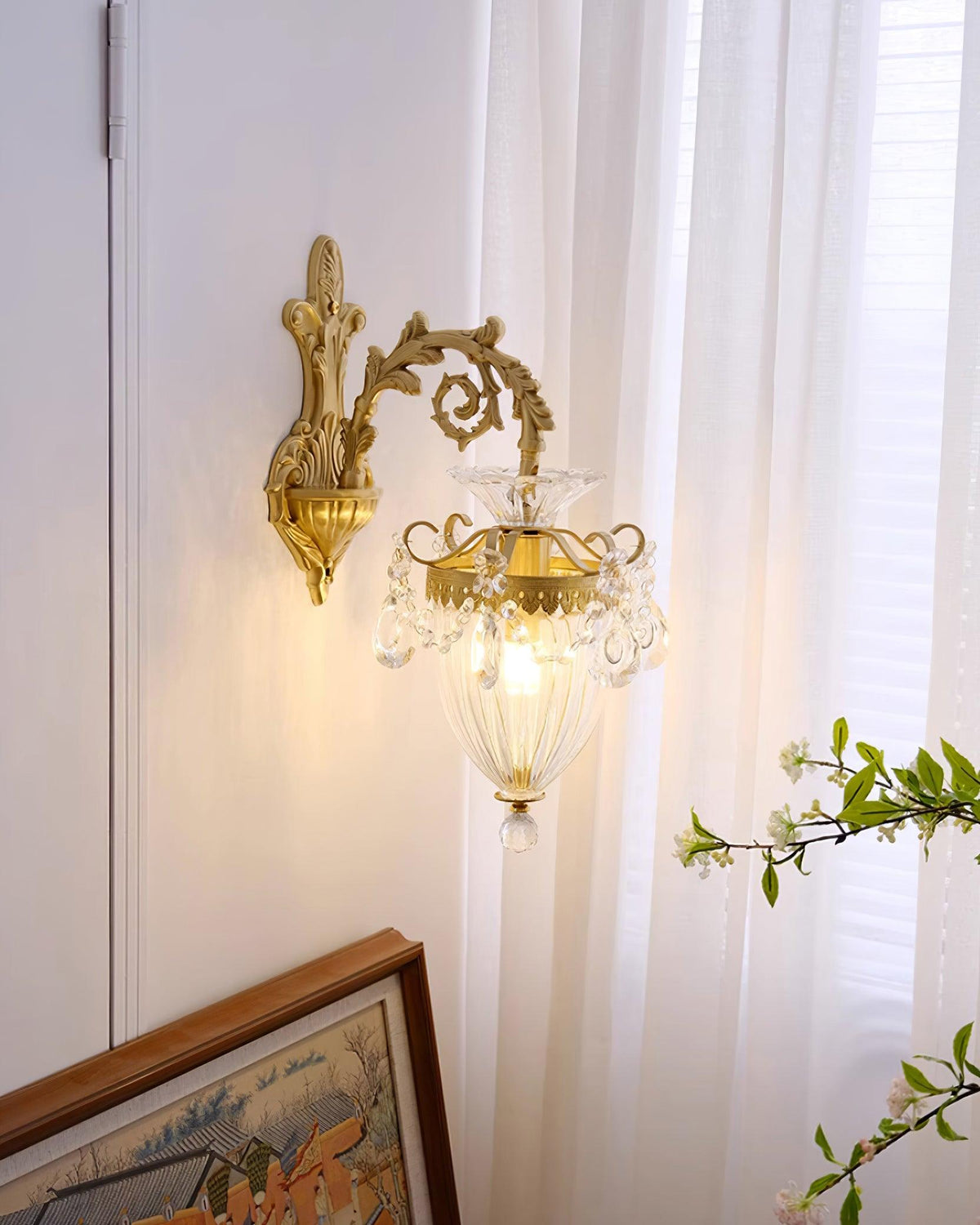 Elosia Lustra Applique Murale Double Dorée Élégante