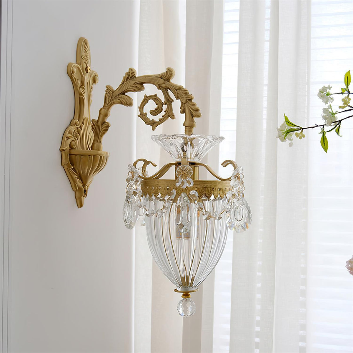 Elosia Lustra Applique Murale Double Dorée Élégante
