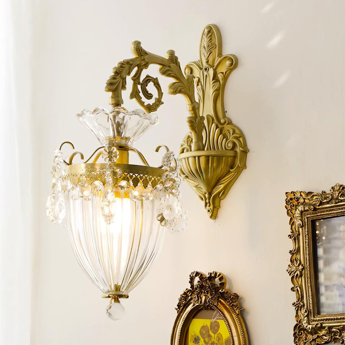 Elosia Lustra Applique Murale Double Dorée Élégante