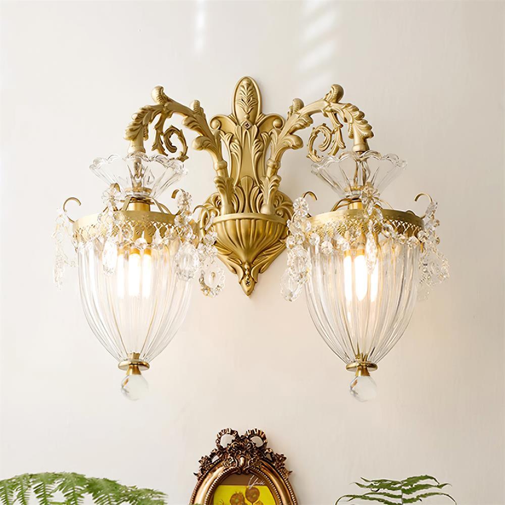 Elosia Lustra Applique Murale Double Dorée Élégante