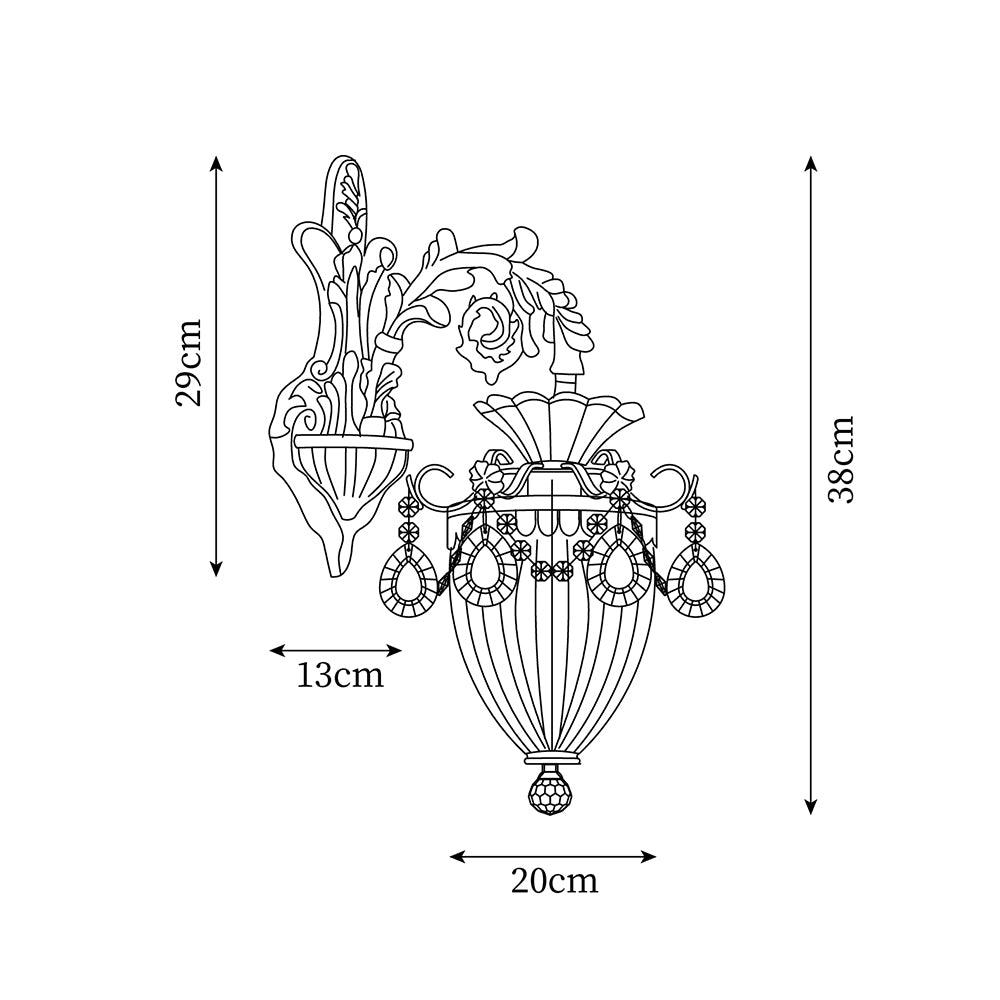 Elosia Lustra Applique Murale Double Dorée Élégante