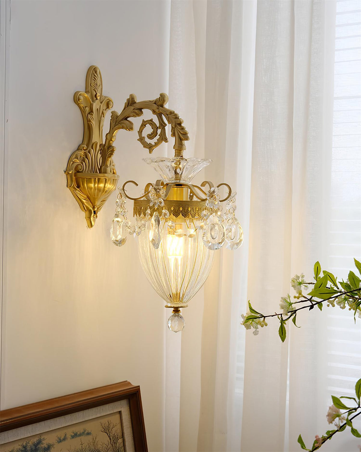 Elosia Lustra Applique Murale Double Dorée Élégante