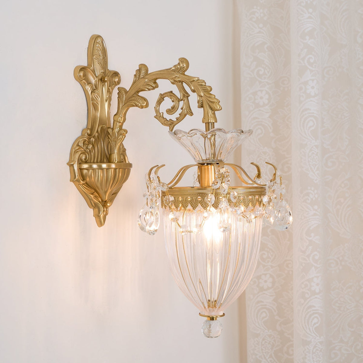 Elosia Lustra Applique Murale Double Dorée Élégante