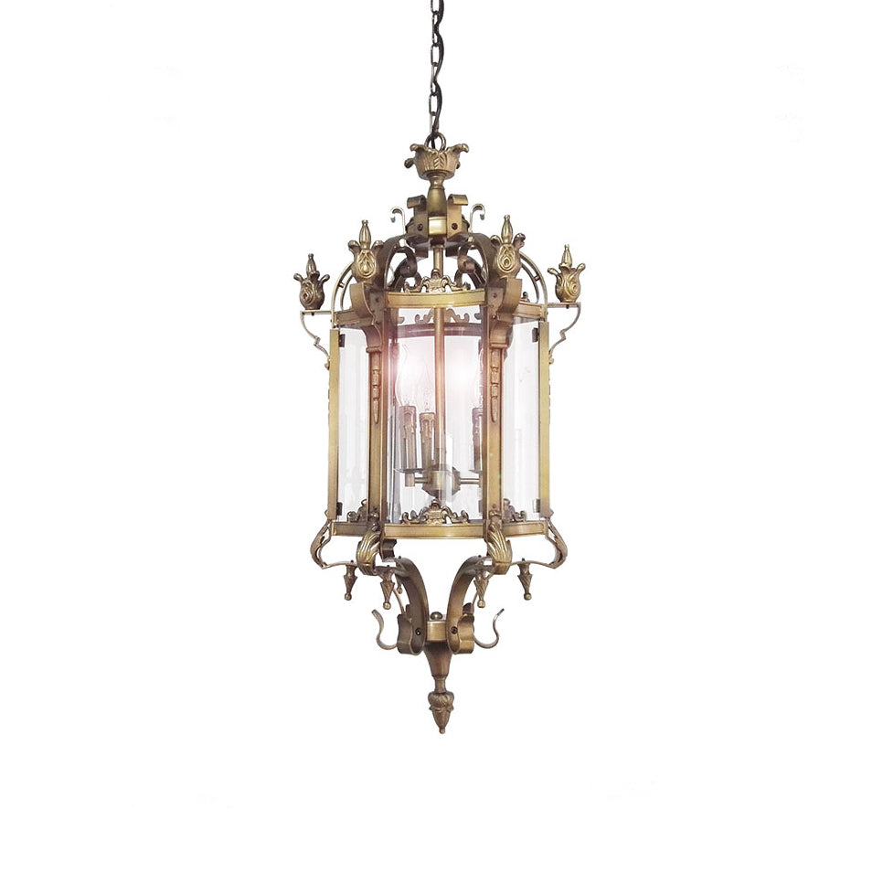 Ardorion Lustre Lanterne Métal Verre Luxe Vintage