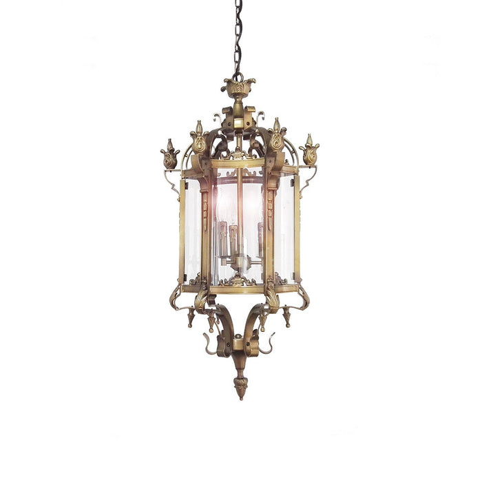 Ardorion Lustre Lanterne Métal Verre Luxe Vintage