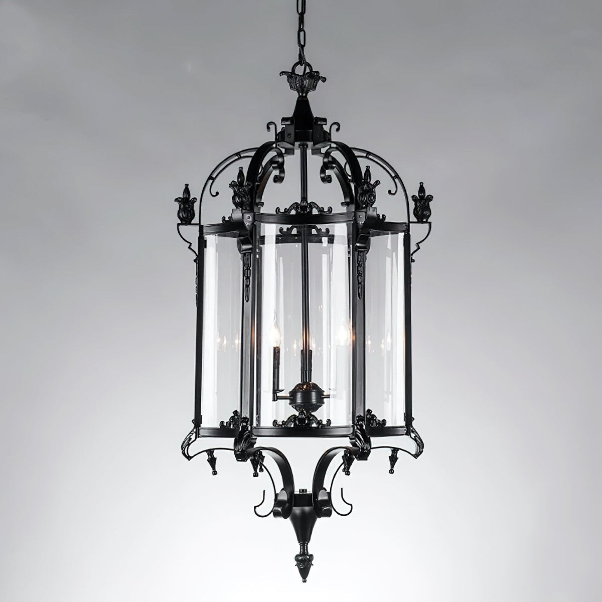 Ardorion Lustre Lanterne Métal Verre Luxe Vintage