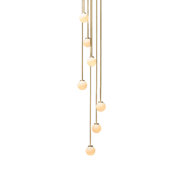 Nyrinis Lustre Groupé Laiton Verre Minimaliste Moderne