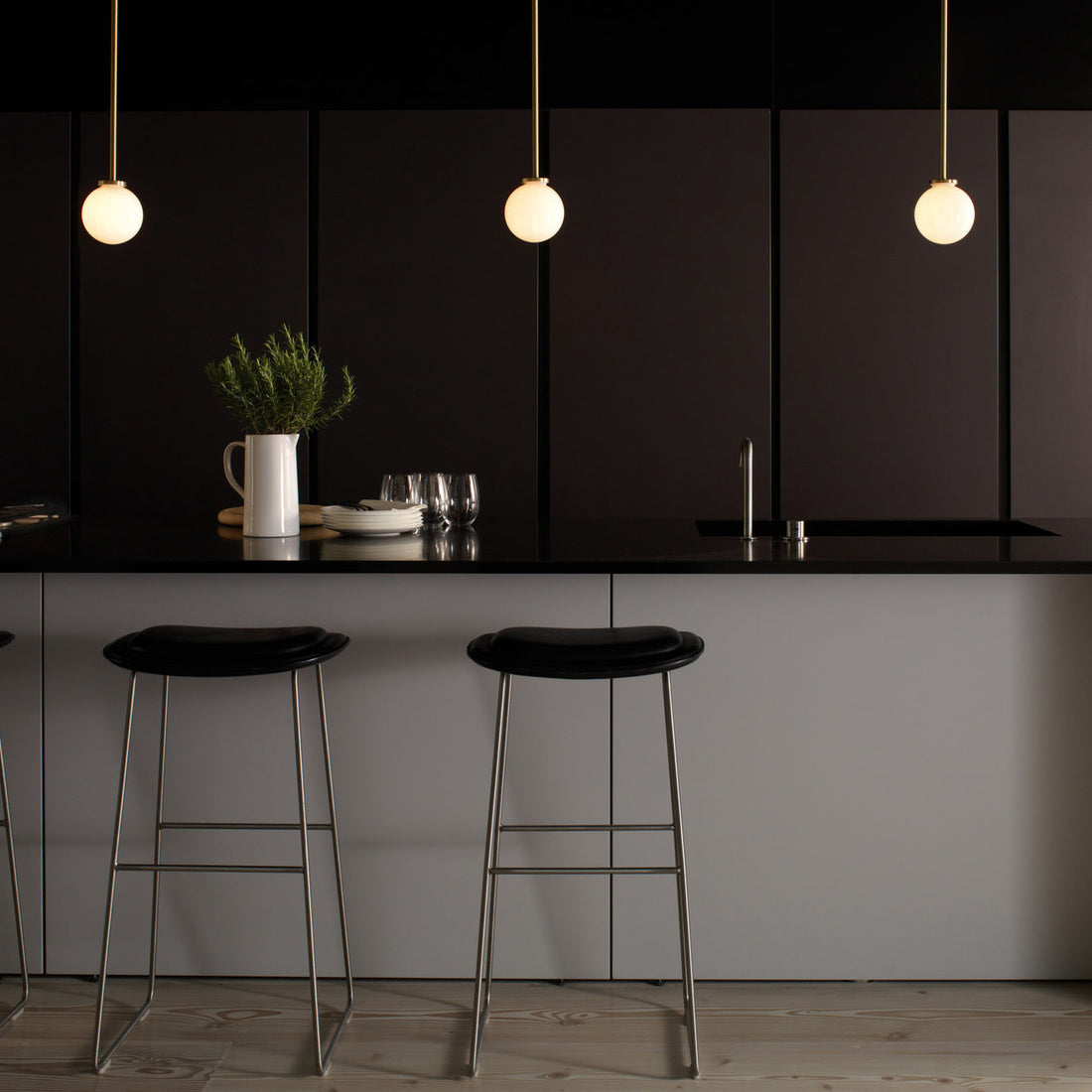 Nyrinis Lustre Groupé Laiton Verre Minimaliste Moderne