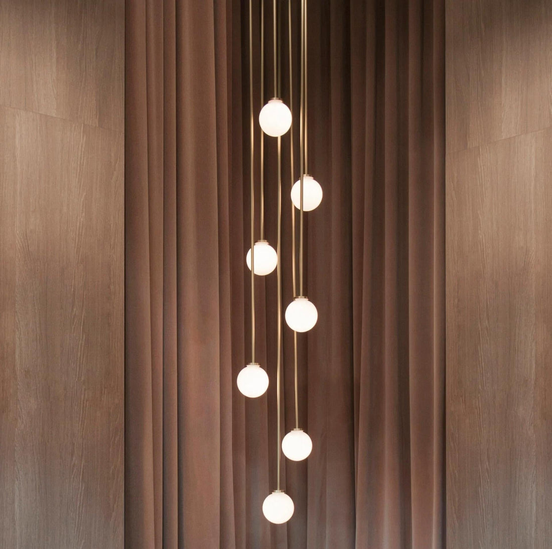 Nyrinis Lustre Groupé Laiton Verre Minimaliste Moderne