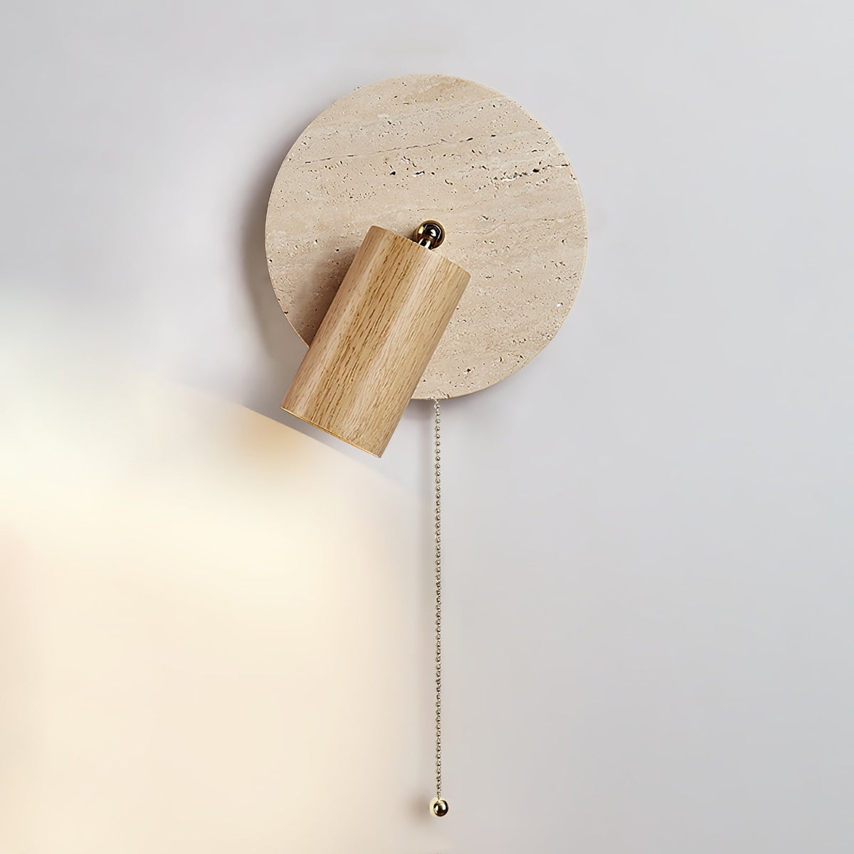 Evzoryra Applique Murale Disc Swing en Travertin