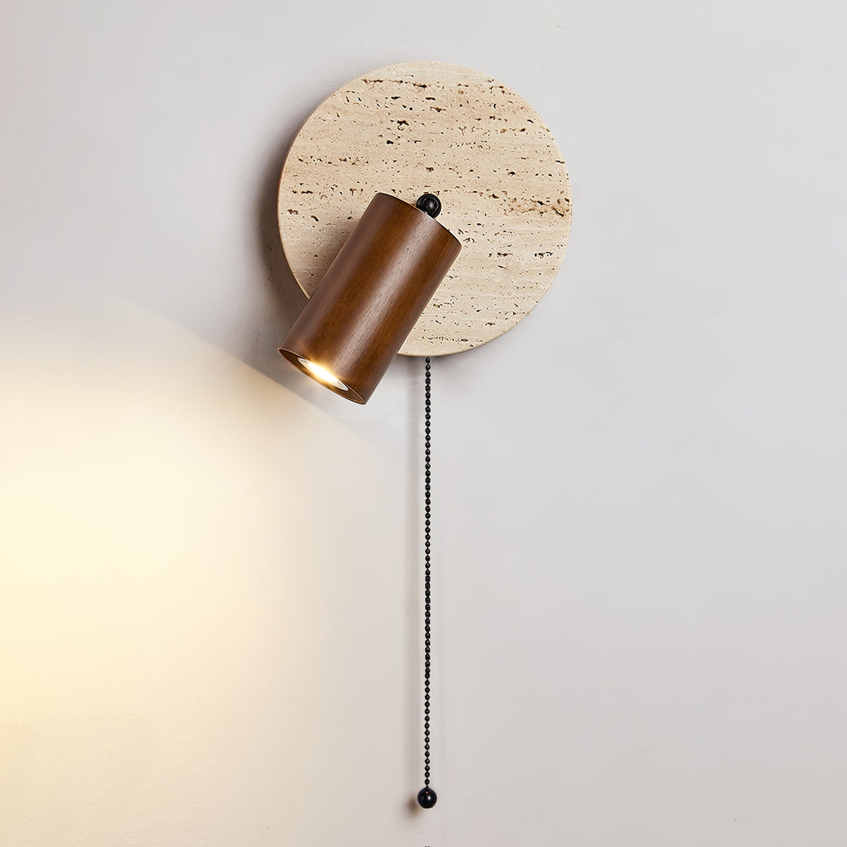 Evzoryra Applique Murale Disc Swing en Travertin