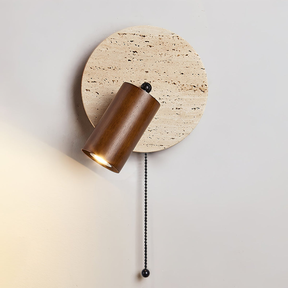 Evzoryra Applique Murale Disc Swing en Travertin