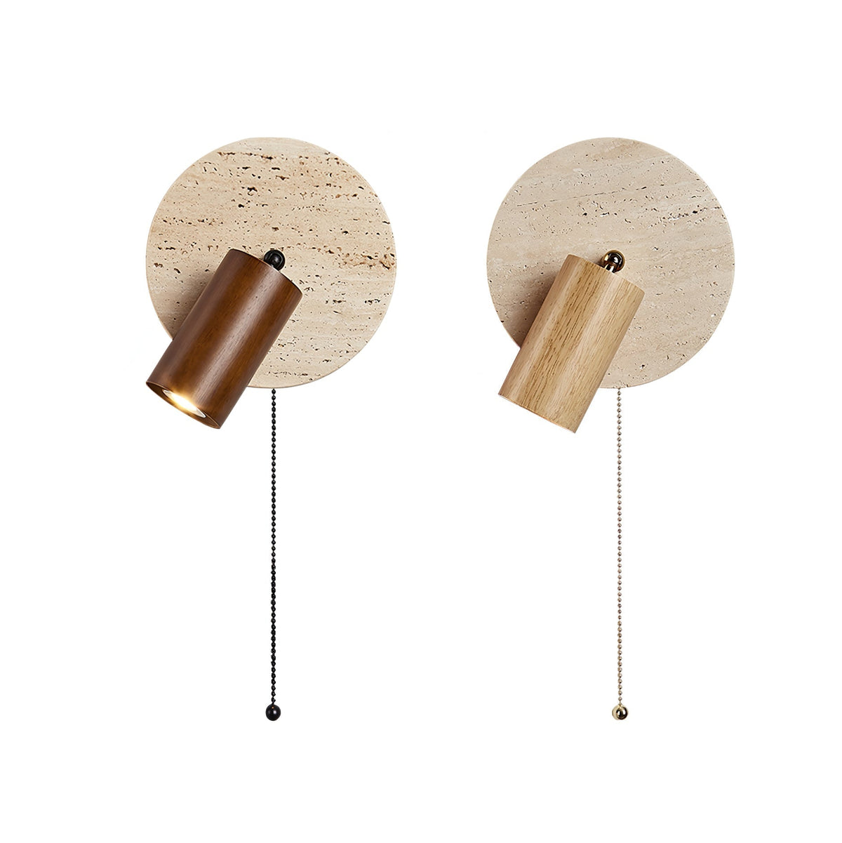 Evzoryra Applique Murale Disc Swing en Travertin