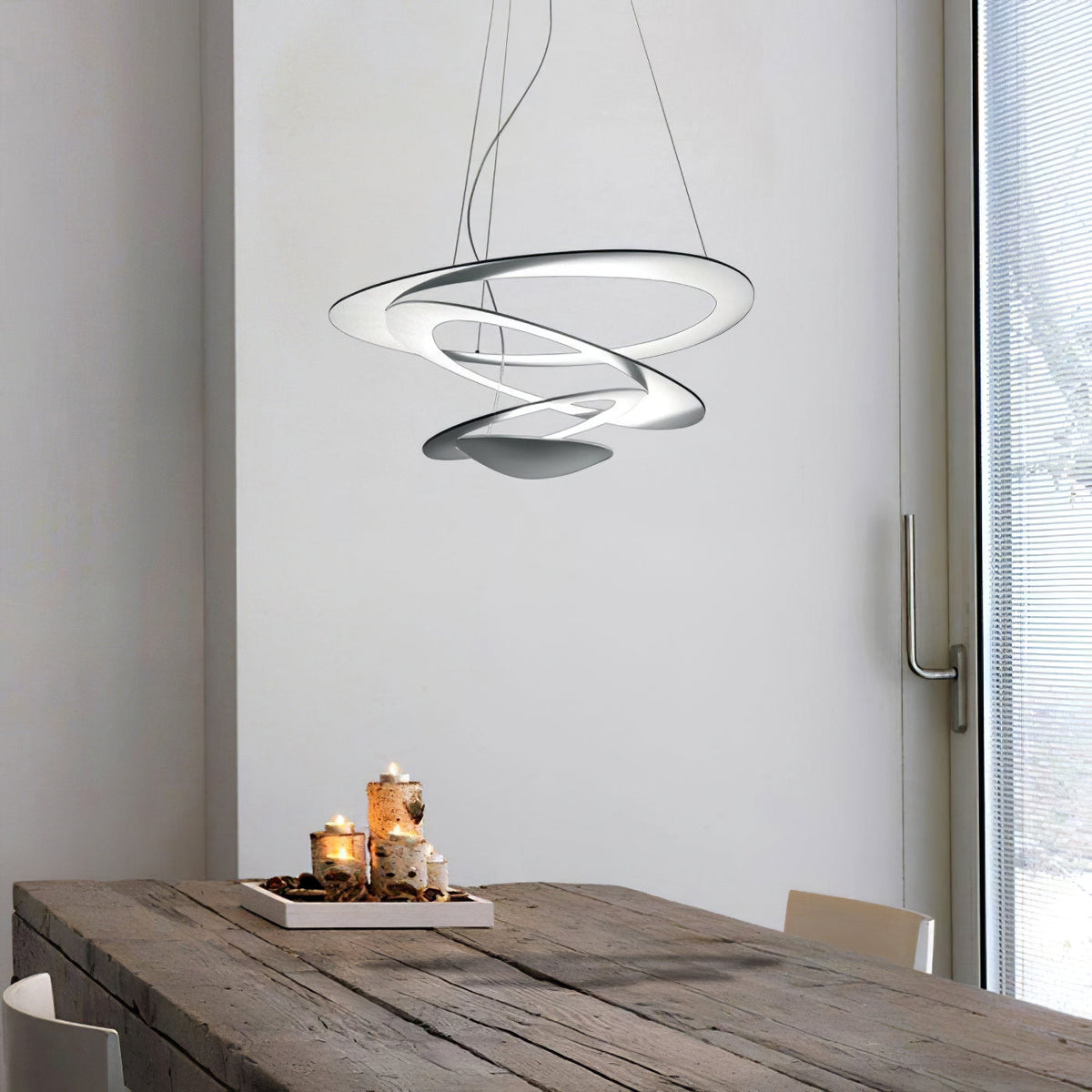 Micro Lustre LED Anneaux Tourbillonnants
