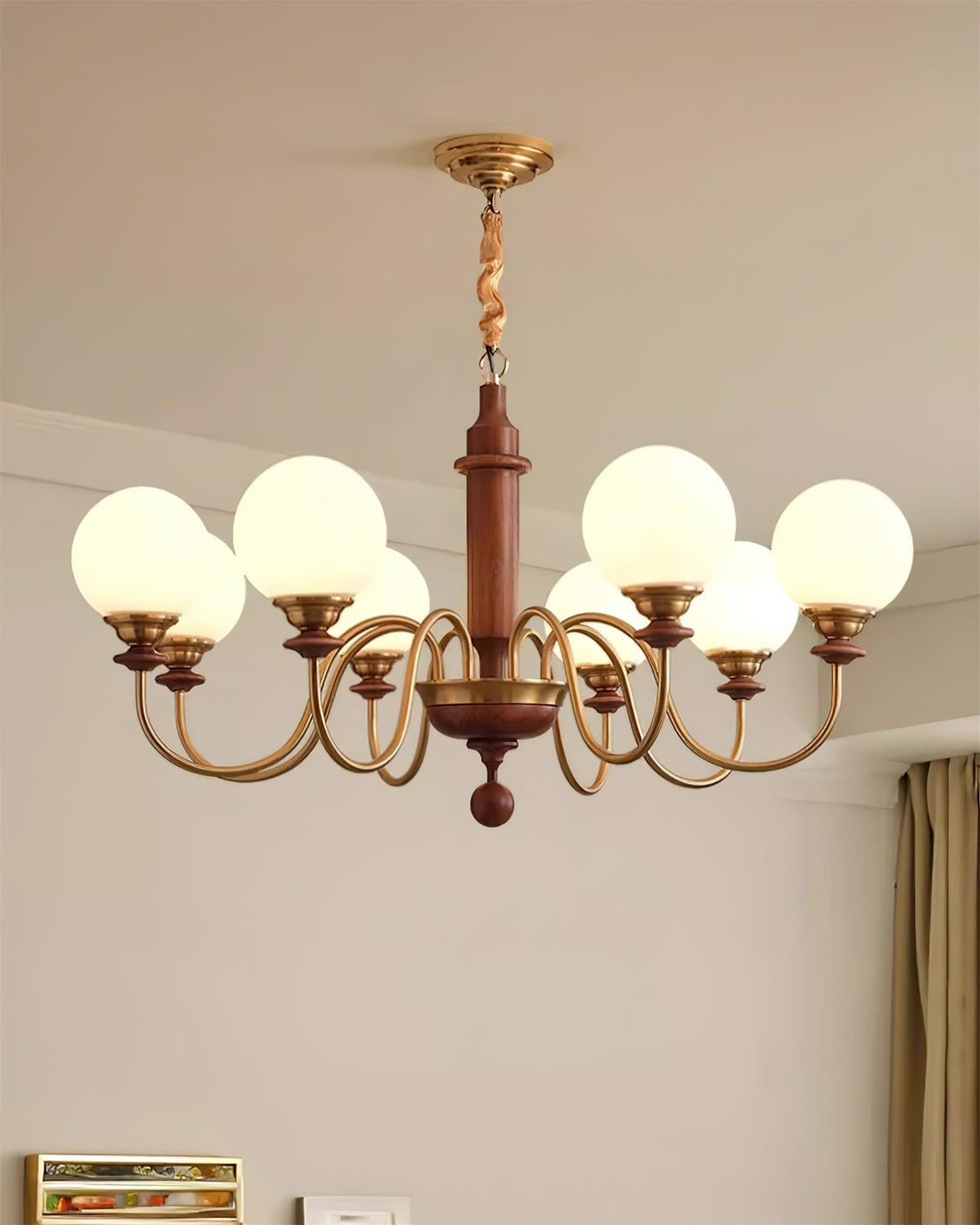 Lumivian Lustre Élégant Globe à 8 Lumières