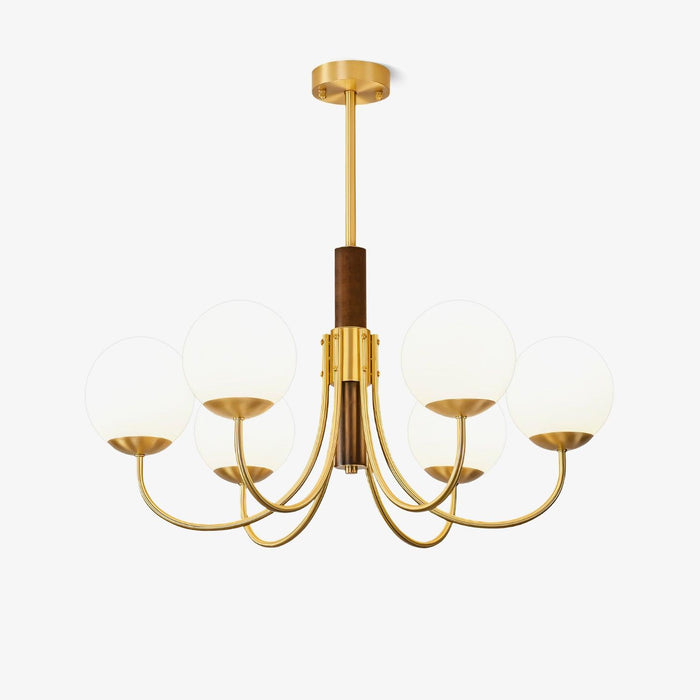 Lustra Lustre Midas Touch Noyer Sphère Laiton