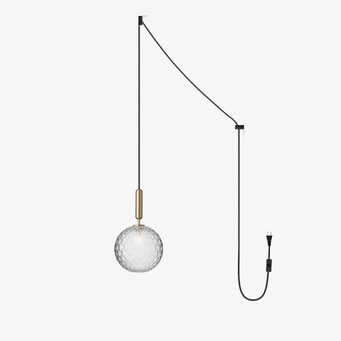 Azorila Suspension moderne minimaliste en laiton et verre