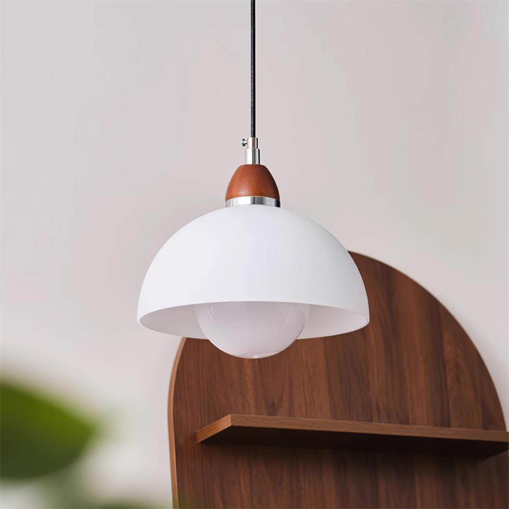 Milagro Suspension Lampe Dôme Accent en Bois Minimaliste