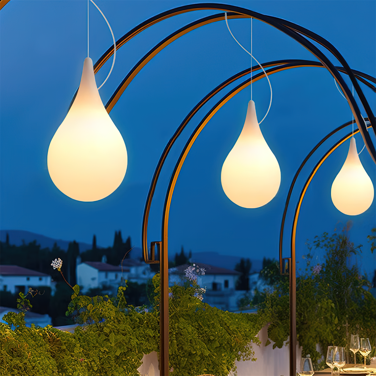 Milk Suspension Extérieure Lampe Minimaliste