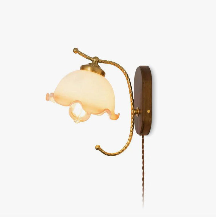 Olyss Wood Vintage Wall Lamp