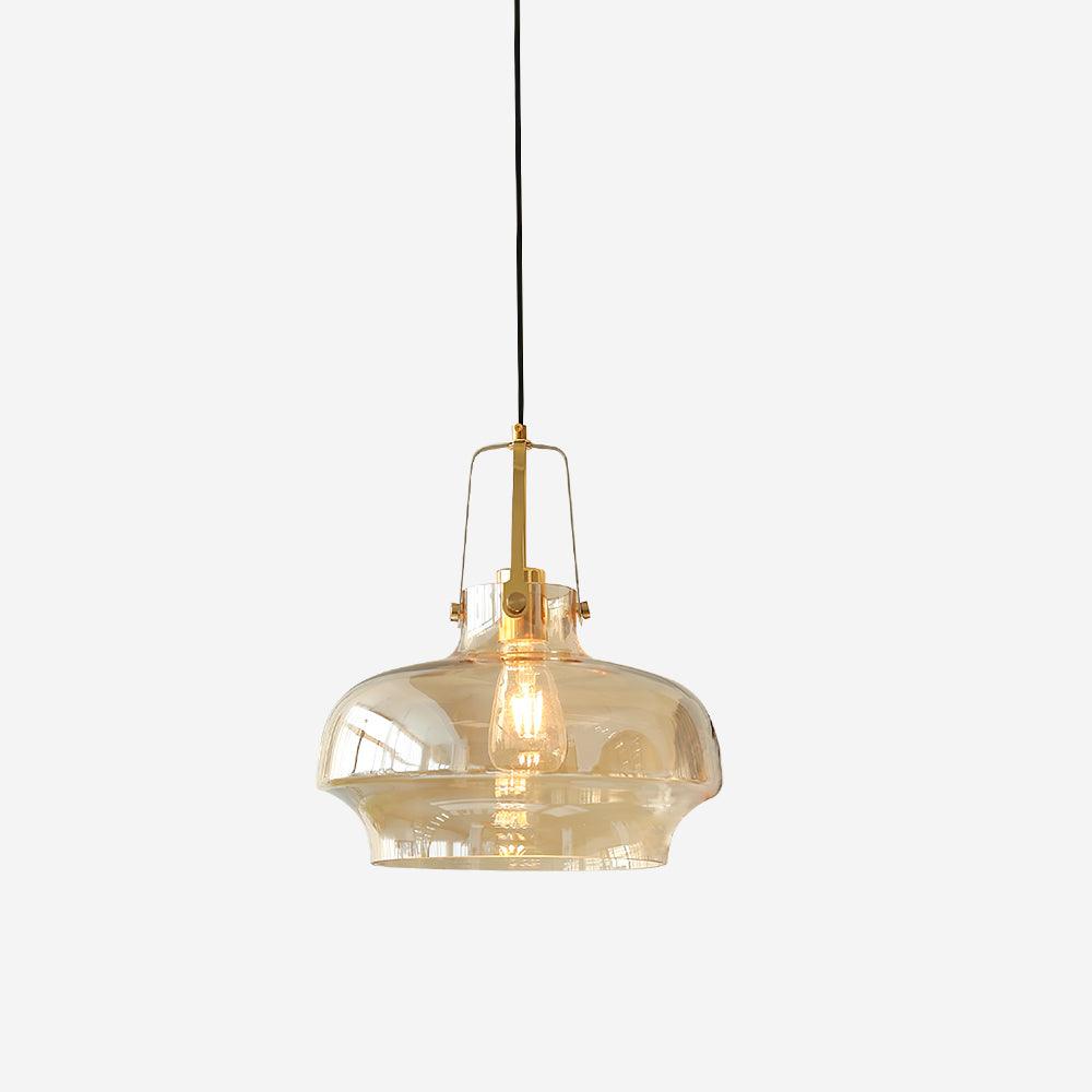 Aurelin Suspension Élégante Verre Ambre